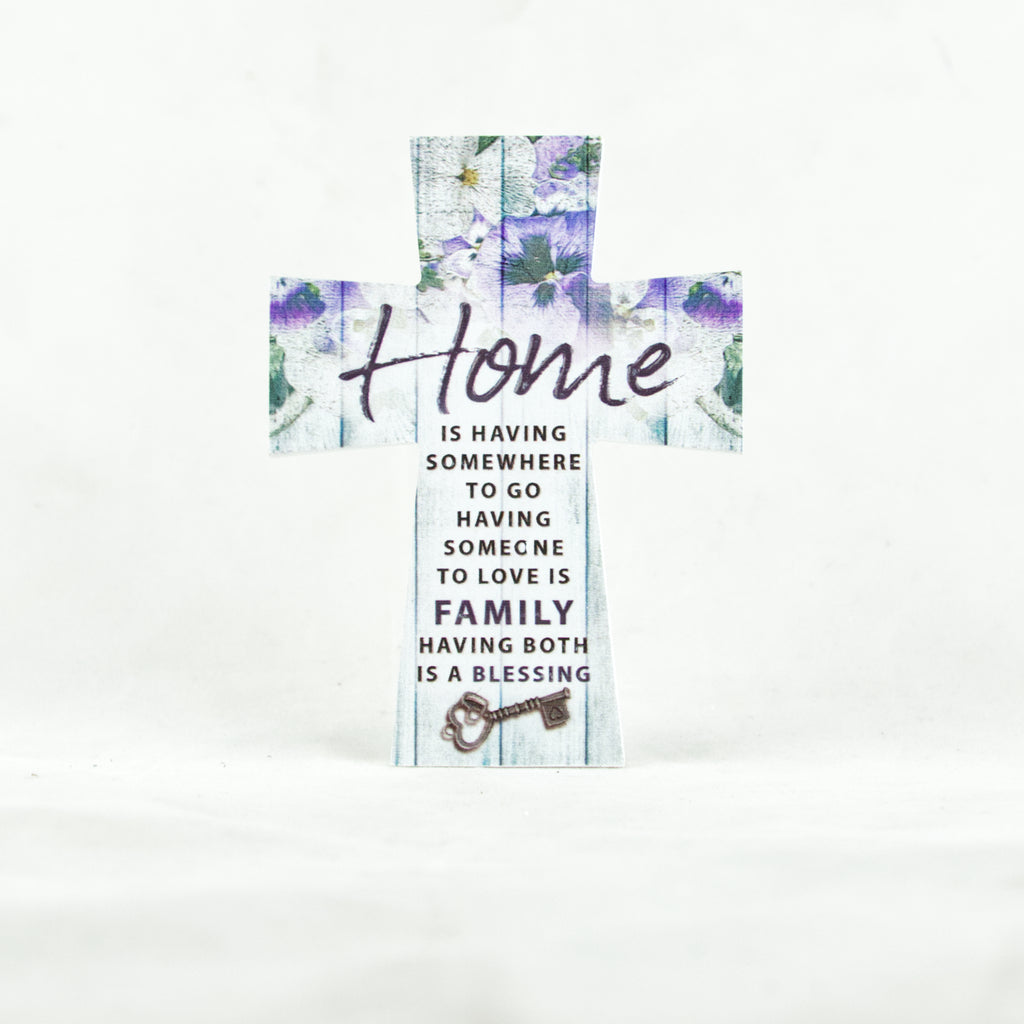 Message Cross With Embossed Wording