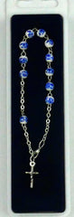 Rosary bracelet - ceramic blue