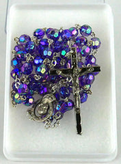 Purple crystal rosary