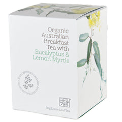 Bell Art Organic Australian breakfast leaf tea with Eucalyptus and Lemon Myrtle.