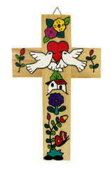 Handmade Two Dove Marriage Cross