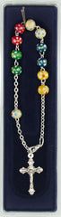 Rosary bracelet - multicolour spotted