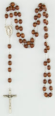 Rosary - natural brown beads