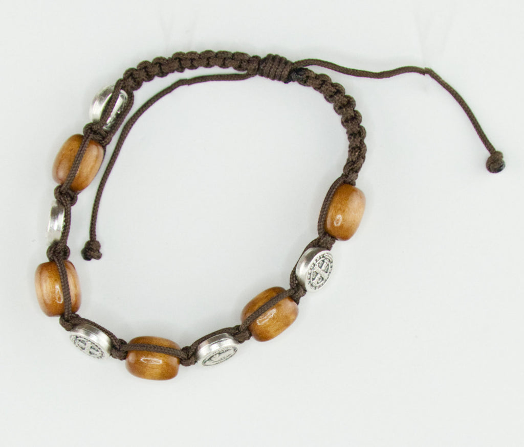 Rosary cord bracelet - St Benedict