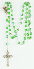 Rosary - green crystal beads