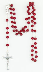 Rosary - Red crystal beads