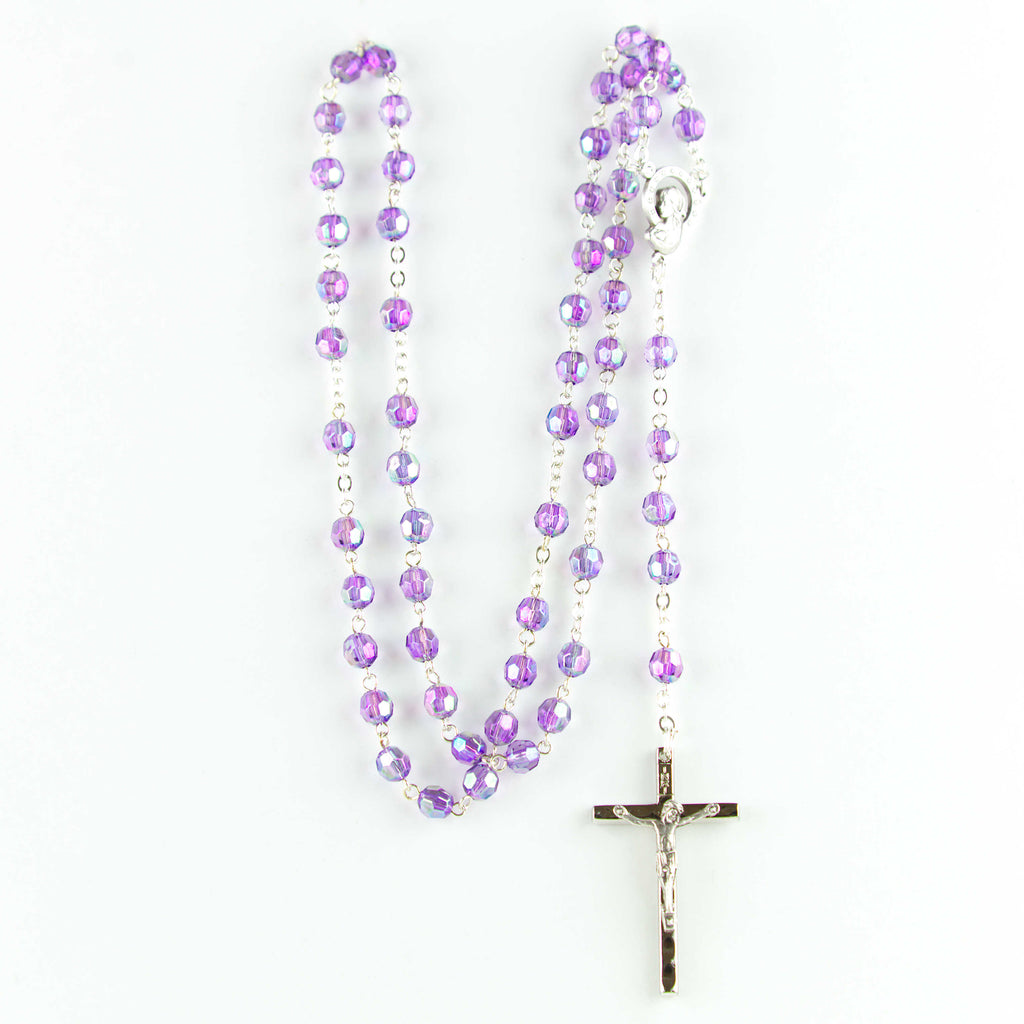 Purple crystal rosary