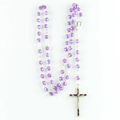 Purple crystal rosary