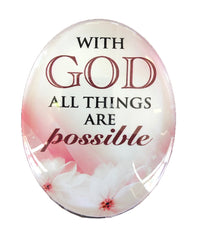 Resin Magnet: 'With God all Things are Possible'