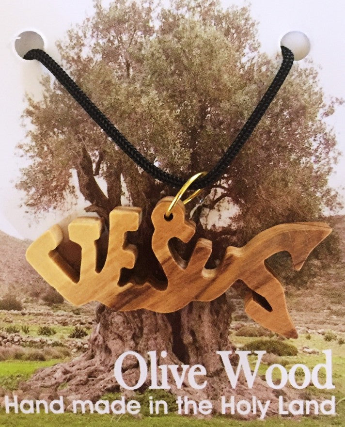 Olive Wood Crucifix Pendant - Jesus