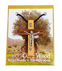 Olive Wood Crucifix Pendant